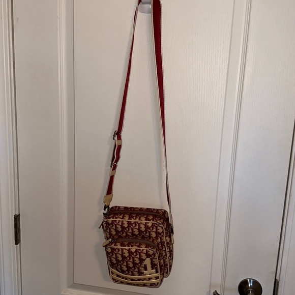DIOR ♥️ Red trotter crossbody Classic Vintage adjustable web strap Authentic ♥️ - Picture 2 of 11